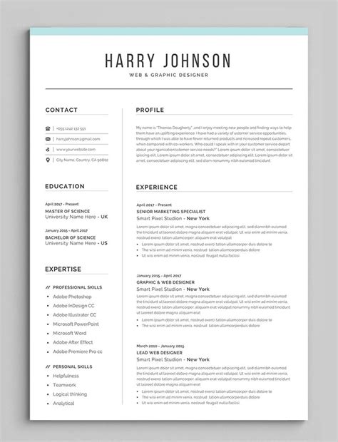 Resume Template CV Template Professional Resume Template Resume ...