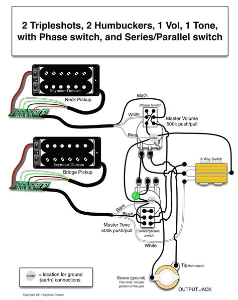 Humbucker Wiring Diagram With Series Parallel And Coil Tap - Collection ...