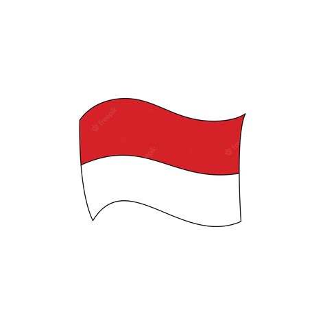 Premium Vector | A red and white flag of indonesia