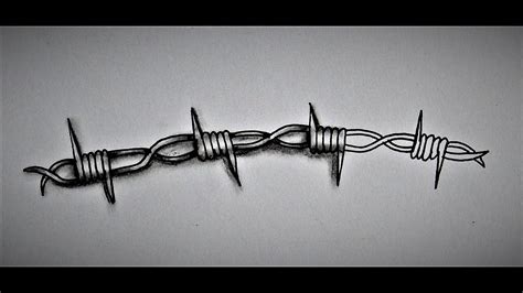 How to Draw Realistic Barbed Wire - YouTube