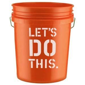 Homer Bucket, 5-gal. Orange Bucket, 05GLHD2 at The Home Depot - Mobile | The home depot, Orange ...