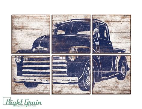 Large Vintage Pickup Truck Wall Art Old Truck by RightGrain