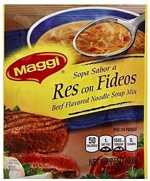 Maggi Soup Mix Beef Flavor Noodle 2.11 oz Nutrition Information | ShopWell