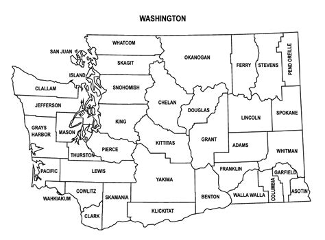 Washington County Map: Editable & Printable State County Maps