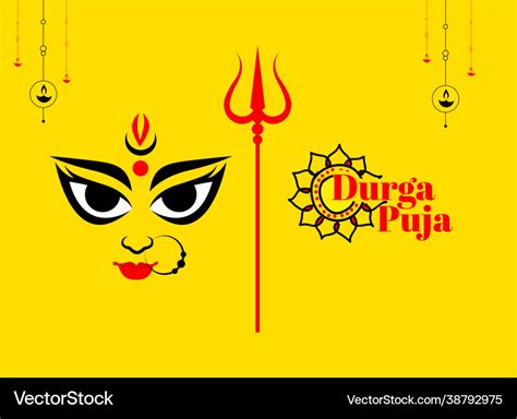 Banner design durga puja Royalty Free Vector Image