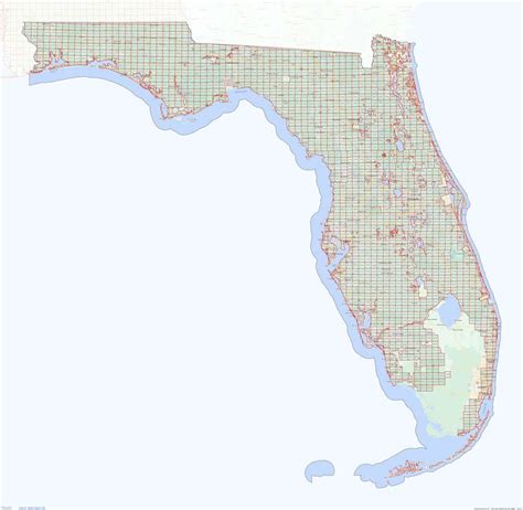 Florida Section Township Range Map – medium image – shown on Google Maps