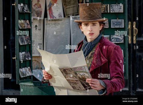 Wonka poster Timothee Chalamet Stock Photo - Alamy