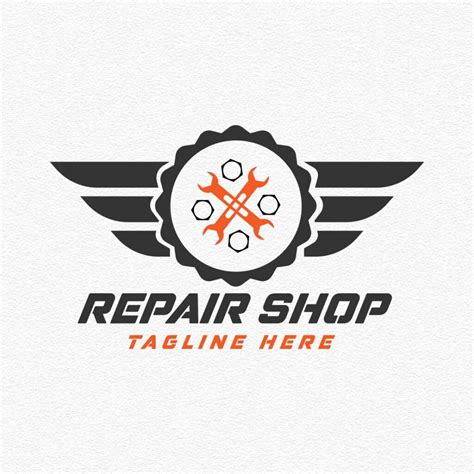 Repair shop logo can be used in 100% editable AI EPS, JPEG, PNG format ...