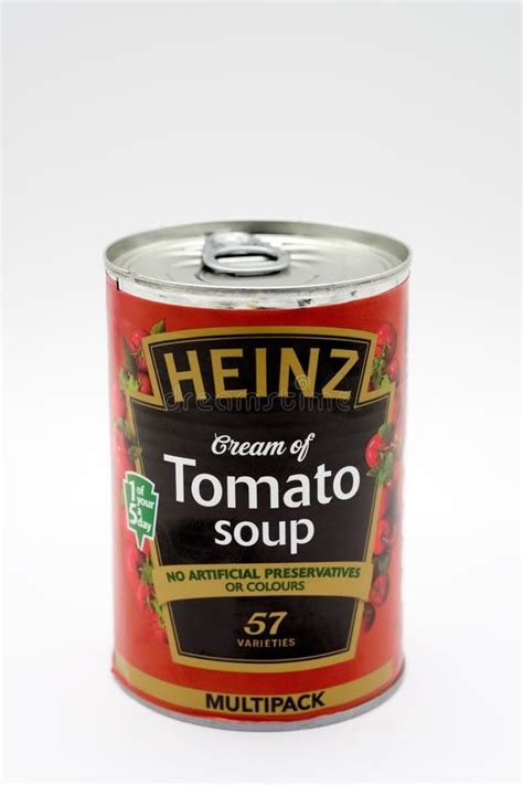 Tin of Heinz Branded Tomato Soup in Recyclable Tin Editorial Image - Image of ingredient ...