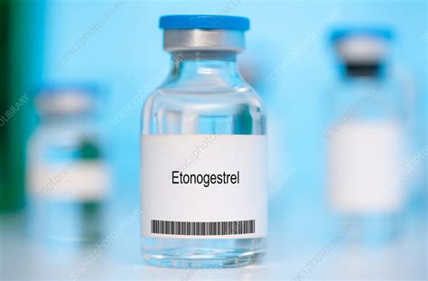 Vial of etonogestrel - Stock Image - F036/9847 - Science Photo Library