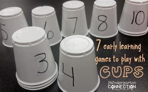 7 Early Learning Games to Play with CUPS - The Kindergarten Connection