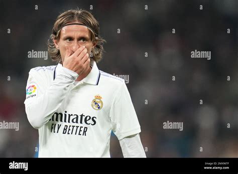 Madrid, Spain. 02/02/2023, Luka Modric of Real Madrid during the La ...