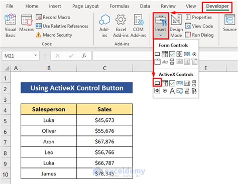 How to Create a Macro Button in Excel - 3 Methods