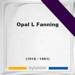 Opal L Fanning (1910-1991) *81, Grave #63957198 - Sysoon
