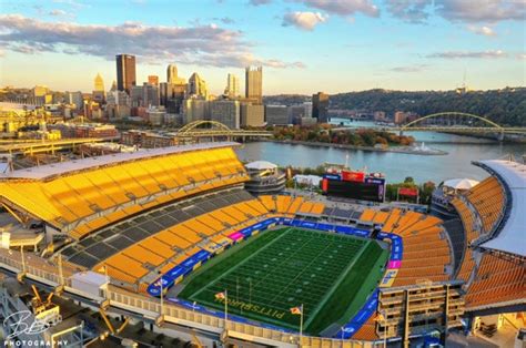 Heinz Field Pittsburgh Skyline and Fall Foliage at the Point | Etsy