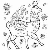 Llamas Coloring Pages For Adults And Kids Printable  Etsy sketch template