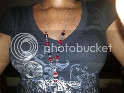 28 Days of Red - Day 8 "Casual Friday with a Long neck chain"