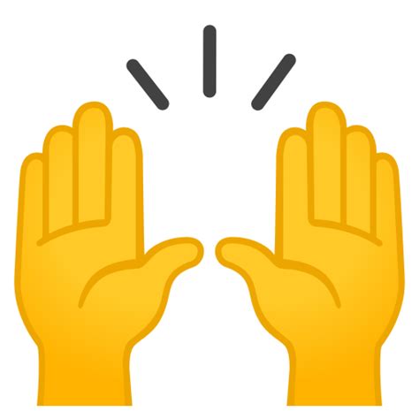 Raised Hands Emoji Hands Raised Emoji Png Transparent Png 749x723 ...