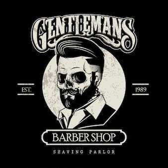 Premium Vector | Black and white barber logo