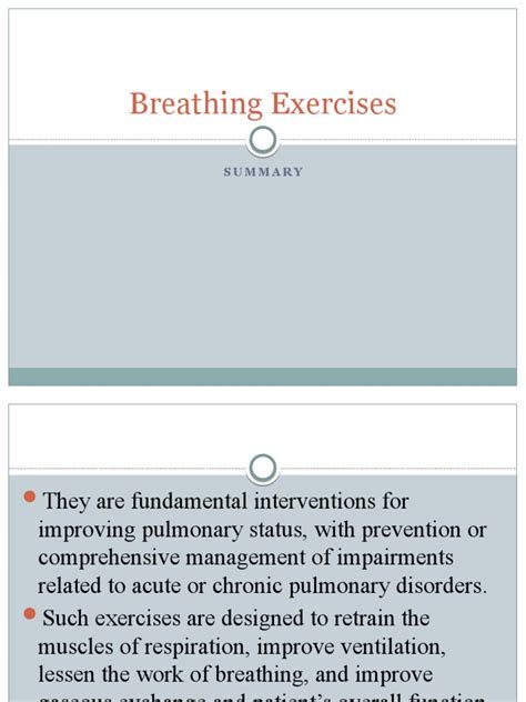 Breathing Exercises | PDF | Breathing | Exhalation