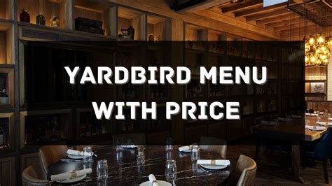 Yardbird Menu with Price 2024 Singapore [UPDATED]