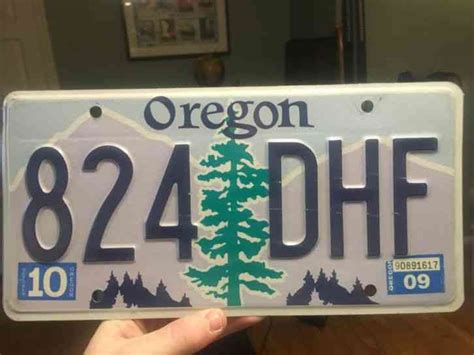 Oregon License Plate