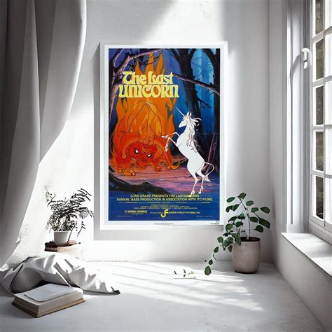 The Last Unicorn Anime Movie Poster Canvas Poster Bedroom Art Without ...