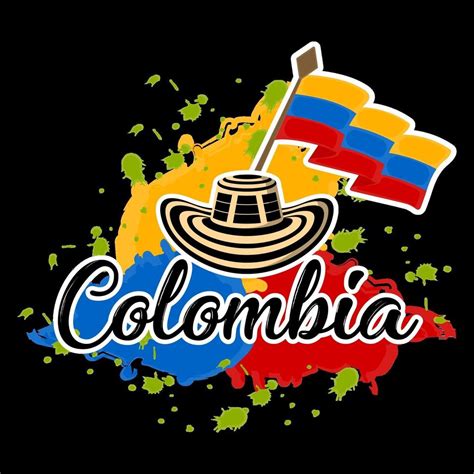 Flag of Colombia and sombrero vueltiao Representative image of colombia ...