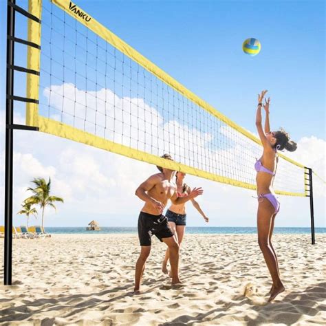 Professional Volleyball Net and Ball Set System for Outdoor Beach ...