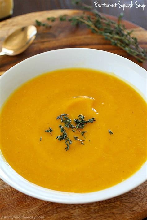 Easy Butternut Squash Soup - Yummy Healthy Easy