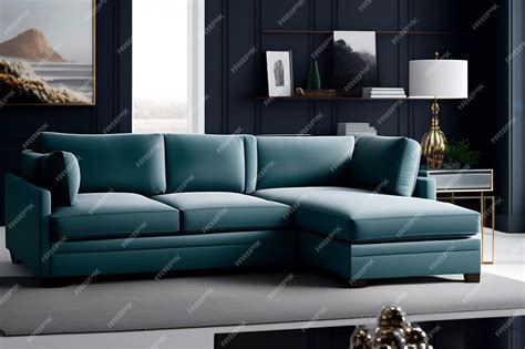 Premium AI Image | Sofa in living room interior design zoom background