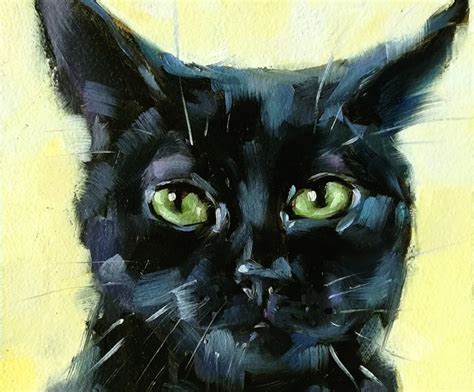 Black Cat Oil Painting | ubicaciondepersonas.cdmx.gob.mx