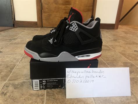 [WTS] USED Jordan 4 Retro (Bred) (2019) Size 10 [$200 Shipped, PayPal ...