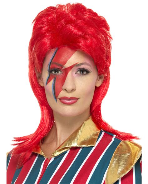 70s Stardust wig neon red to order | horror-shop.com