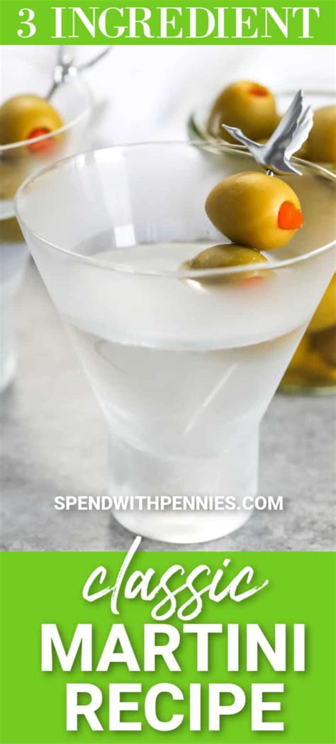 Classic Martini Recipe {3 Simple Ingredients} - Spend With Pennies