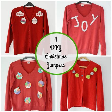 4 DIY Christmas Jumper Ideas, Homemade Ugly Christmas Sweater ...