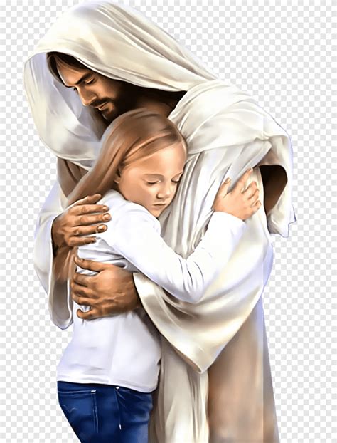 Girl hugging man illustration, Yeshua Christianity, Jesus, love, child ...