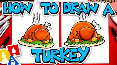 How To Draw A Cooked Turkey - Art For Kids Hub