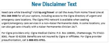 Provider Information | Cigna Providers | Kaiser Permanente