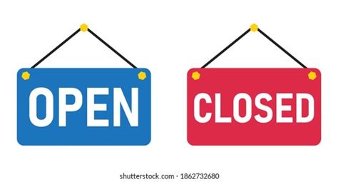 Open Closed Sign Vector Illustrations Isolated Stock Vector (Royalty ...