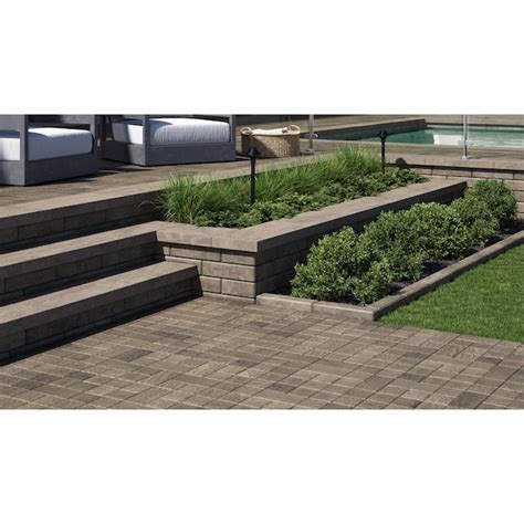 Techo-Bloc Modern Yard 16-in L x 16-in W x 2.375-in H Square Chestnut ...