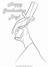 Happy Graduation Day Coloring Page For Kids  Free sketch template