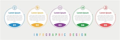 Premium Vector | Circular diagram 5 step infographic vector design