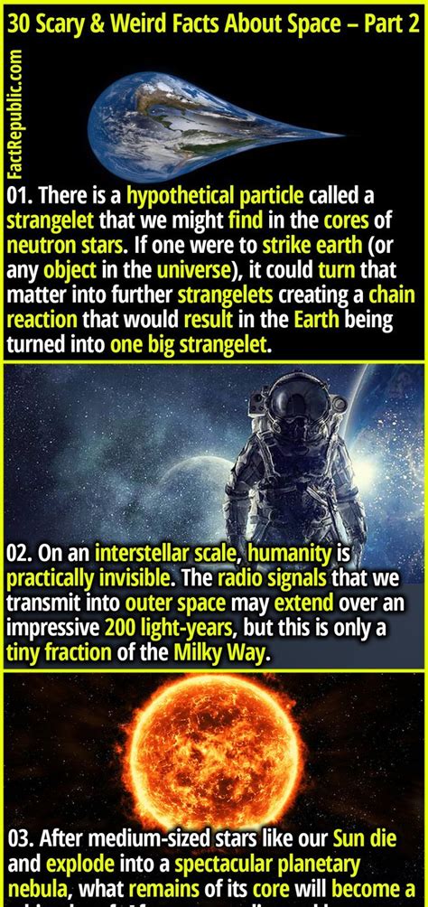 30 Scary & Weird Facts About Space - Part 2 | Space facts, Weird facts, Cool science facts