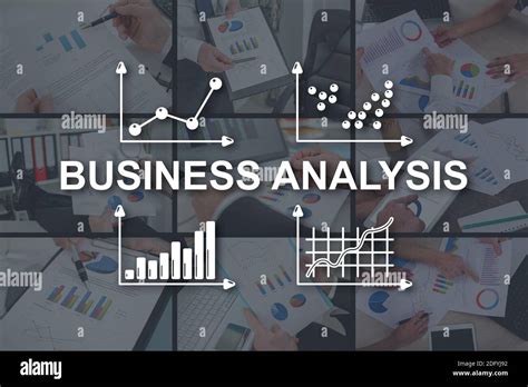 Business analysis concept illustrated by pictures on background Stock Photo - Alamy