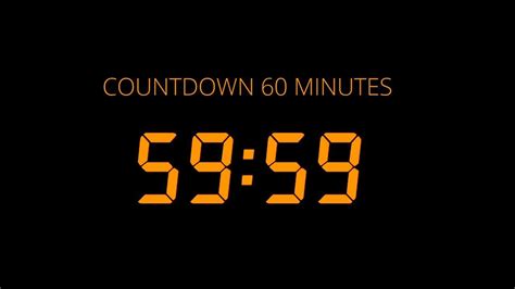 Countdown 60 Minutes / 1 Hour Timer / 60 Minutes Timer - YouTube ...