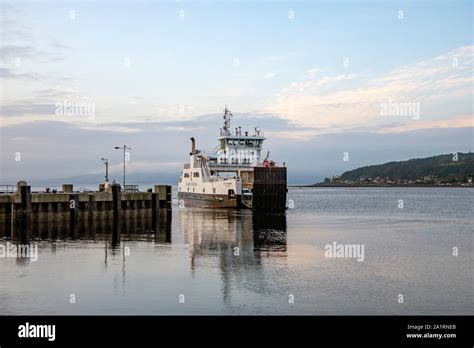 Largs/Scotland - September 25th 2019: Caledonian macbrayne ferry returning to Largs from ...