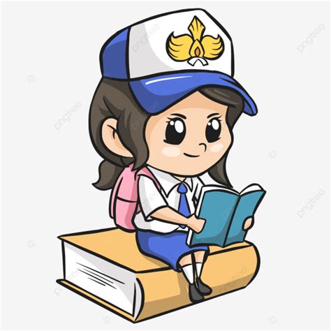 Junior High School Student Cartoon Vector, Student Clipart, Cartoon ...