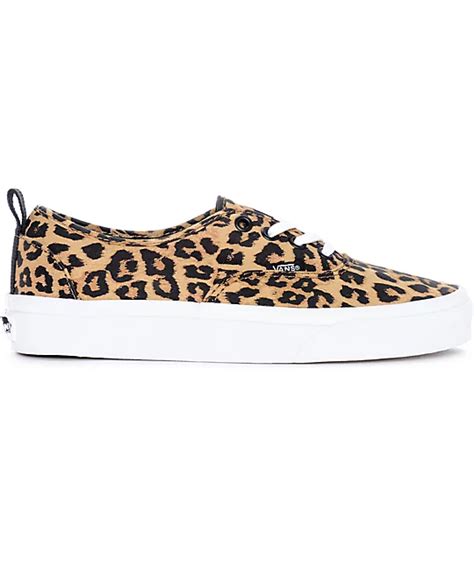 Vans Authentic Leopard Print & True White Skate Shoes | Zumiez