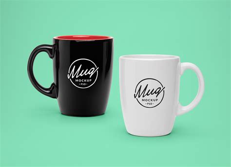 Free Black & White Coffee Mug Mockup PSD - Good Mockups